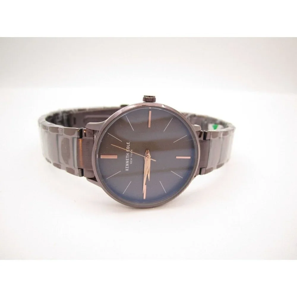 Women Kenneth Cole New York Quartz WR Analog 35mm Dial Causal Round Watch (G292)